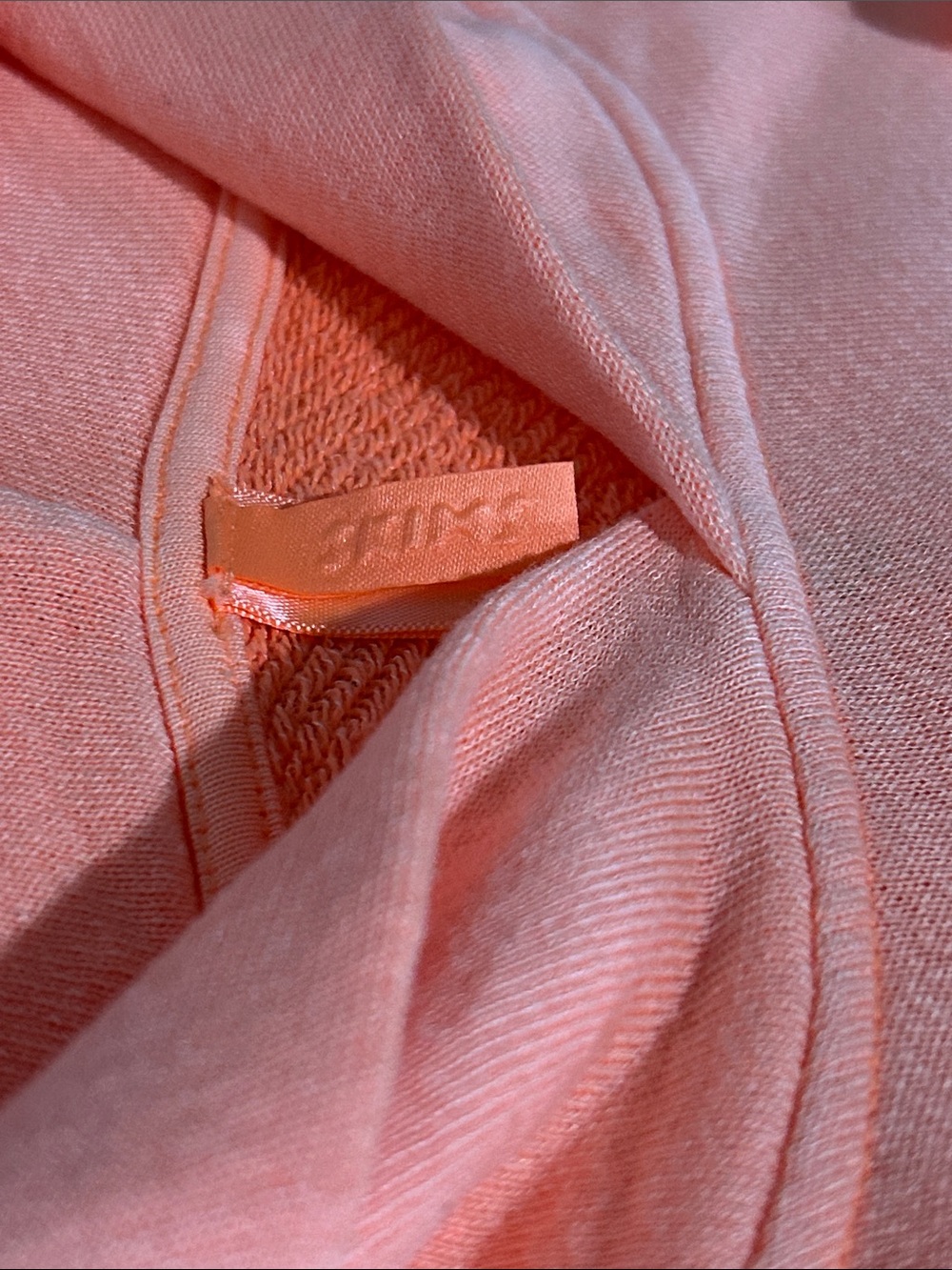 SKIMS Neon Coral Pullover Hoodie Sz: M - Picture 2 of 5